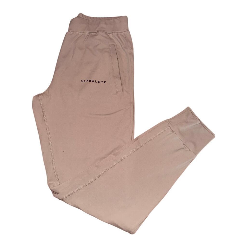 Alphalete men’s premium V2 khaki stretch joggers size wmdium - Picture 2 of 8